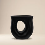 Table d'appoint noire contemporaine avec construction résistante aux intempéries