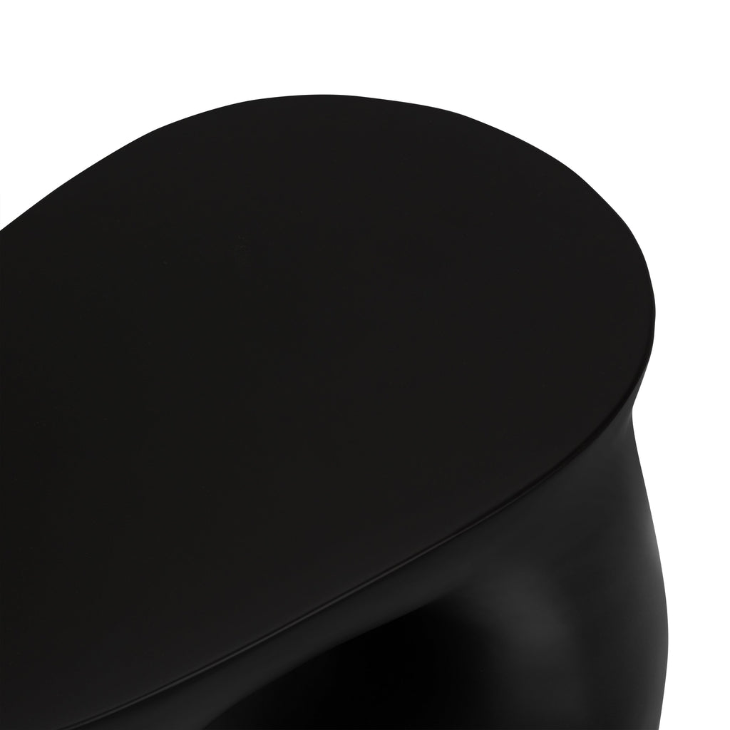 Contemporary Black Side Table with Weather-Resistant Build