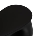 Table d'appoint noire contemporaine avec construction résistante aux intempéries