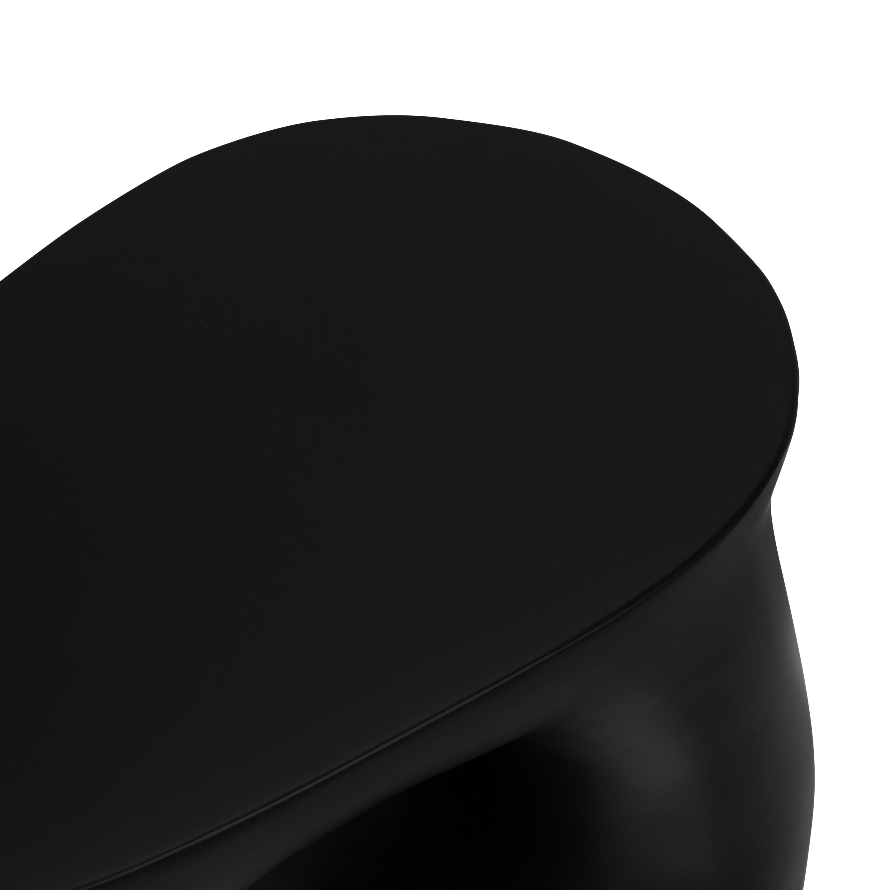 Contemporary Black Side Table with Weather-Resistant Build