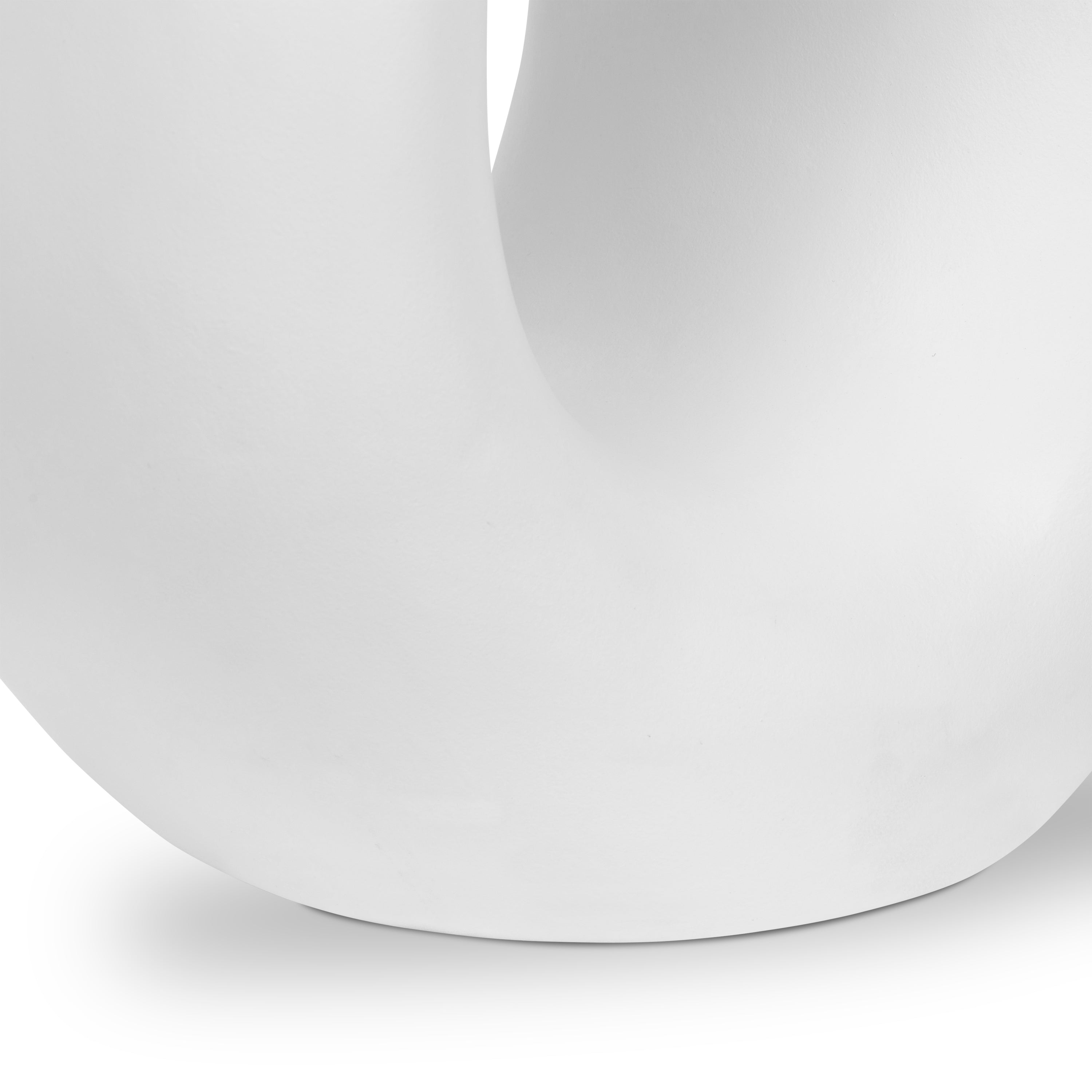 Contemporary White Side Table with Weather-Resistant Build