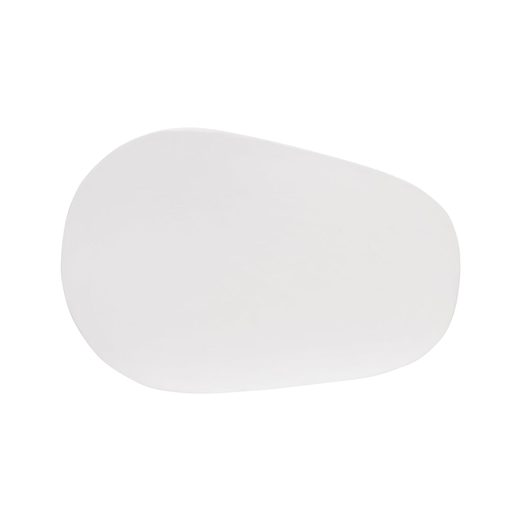 Contemporary White Side Table with Weather-Resistant Build