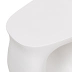 Table d'appoint blanche contemporaine avec construction résistante aux intempéries