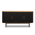 Buffet moderne noir avec rangement pour salle à manger ou entrée