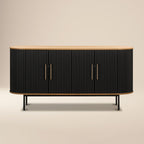 Buffet moderne noir avec rangement pour salle à manger ou entrée
