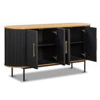 Buffet moderne noir avec rangement pour salle à manger ou entrée
