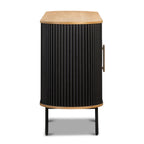 Buffet moderne noir avec rangement pour salle à manger ou entrée