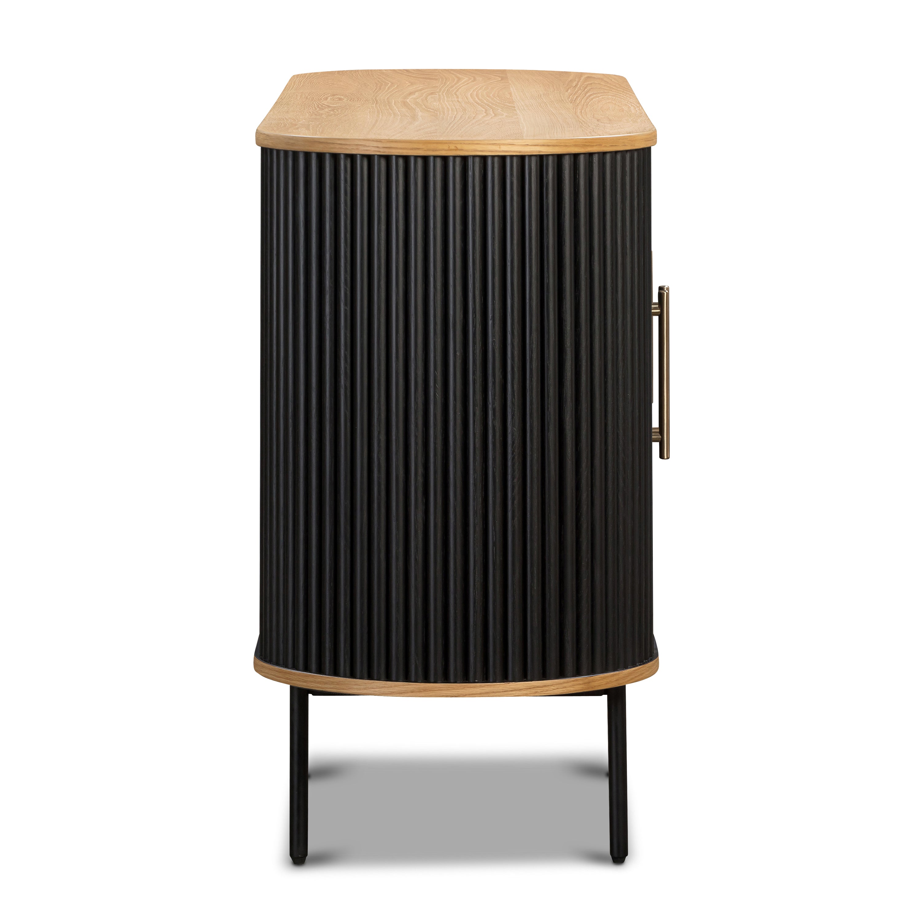 Modern Black Sideboard with Storage for Dining Room or Entryway