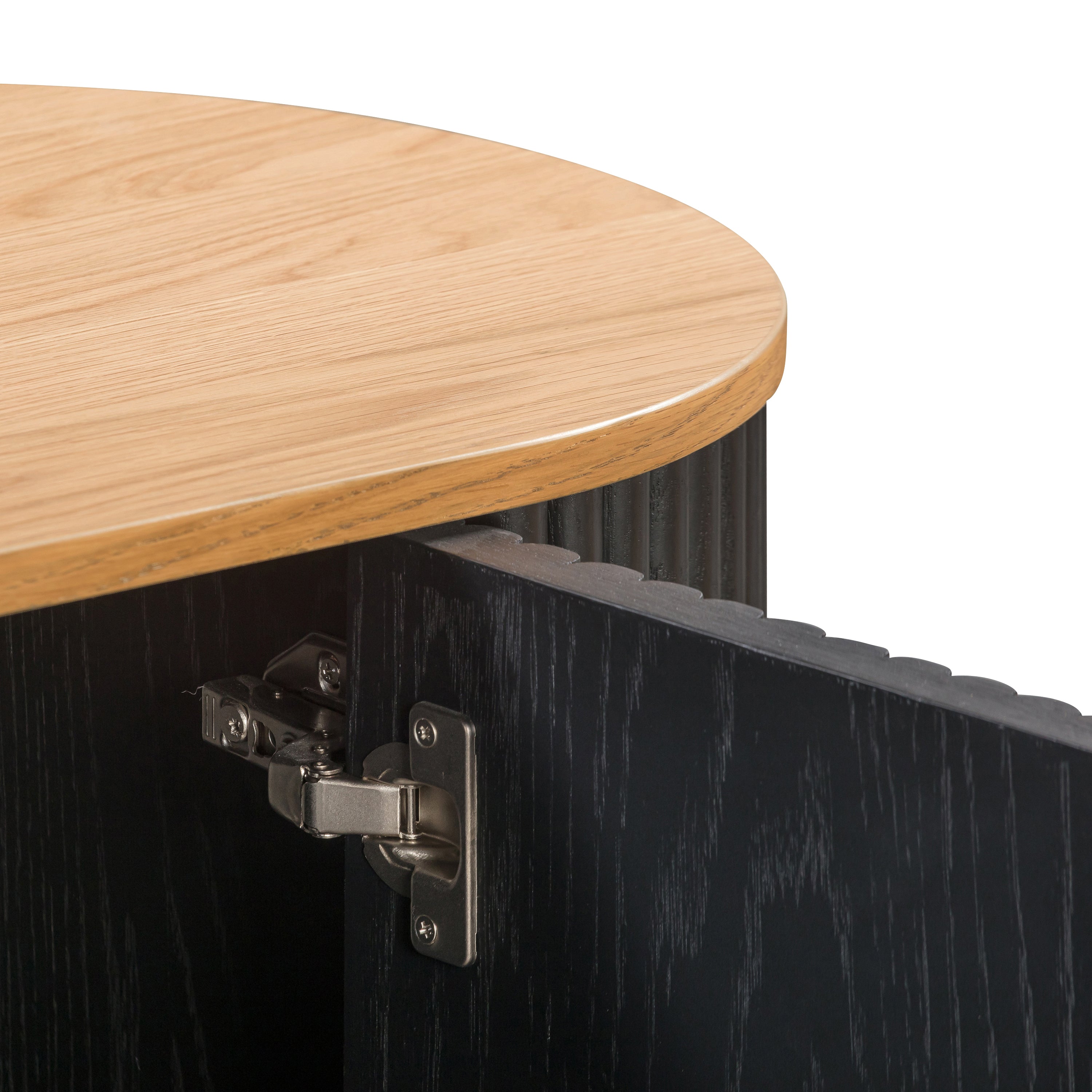 Modern Black Sideboard with Storage for Dining Room or Entryway