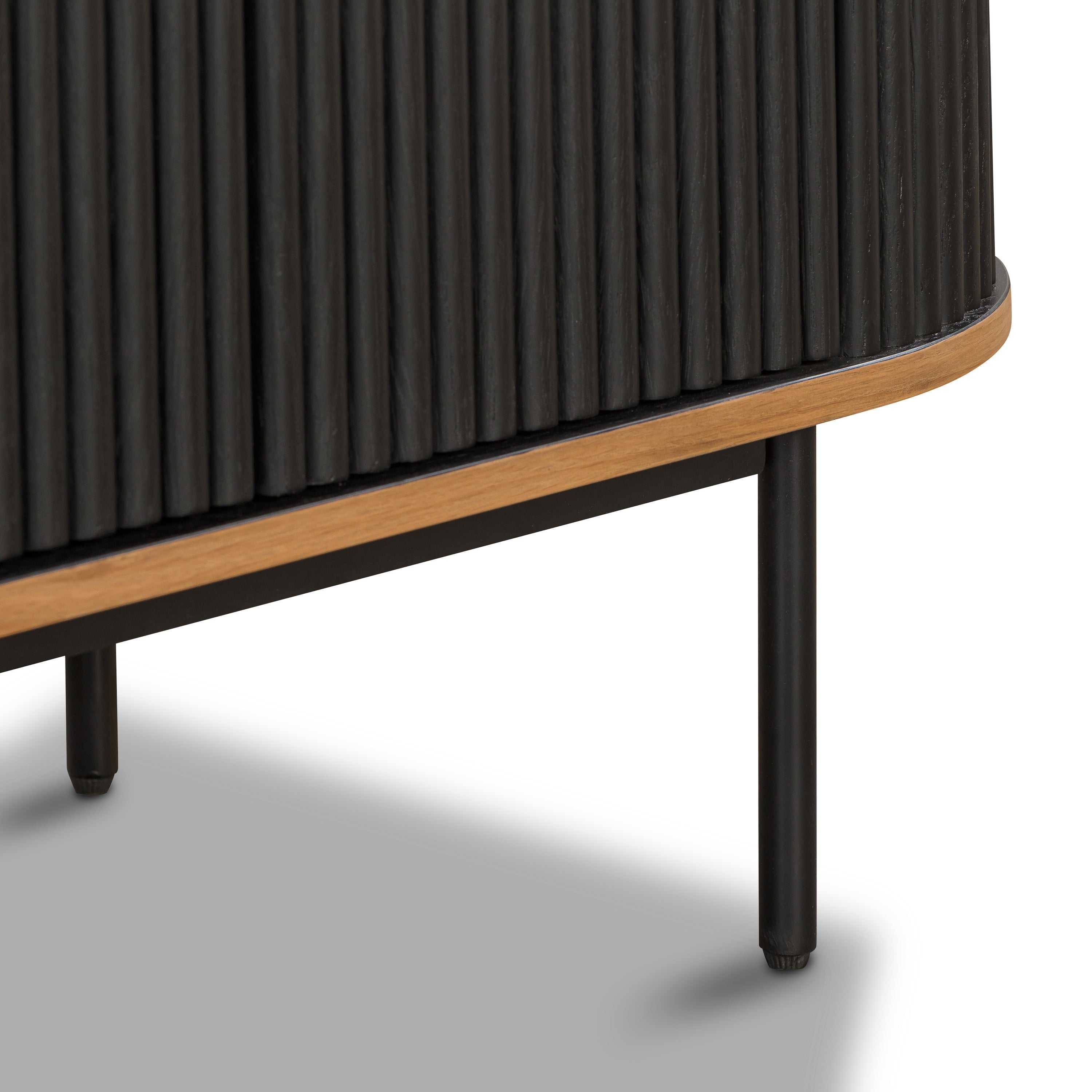 Modern Black Sideboard with Storage for Dining Room or Entryway