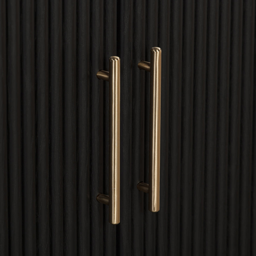 Modern Black Sideboard with Storage for Dining Room or Entryway