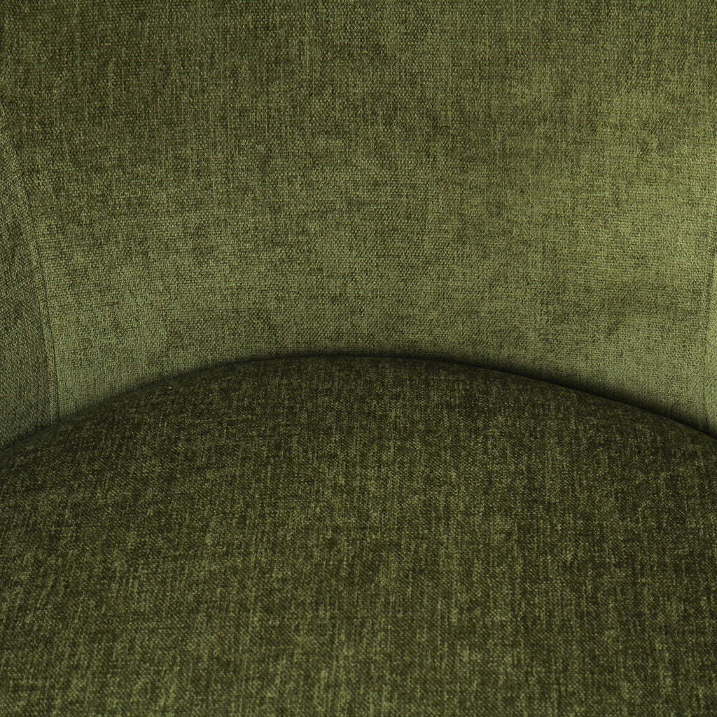 Modern Distressed Green Swivel Lounge Chair with Swivel Base