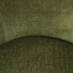 Fauteuil de salon pivotant vert vieilli moderne avec piètement pivotant