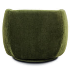 Fauteuil de salon pivotant vert vieilli moderne avec piètement pivotant