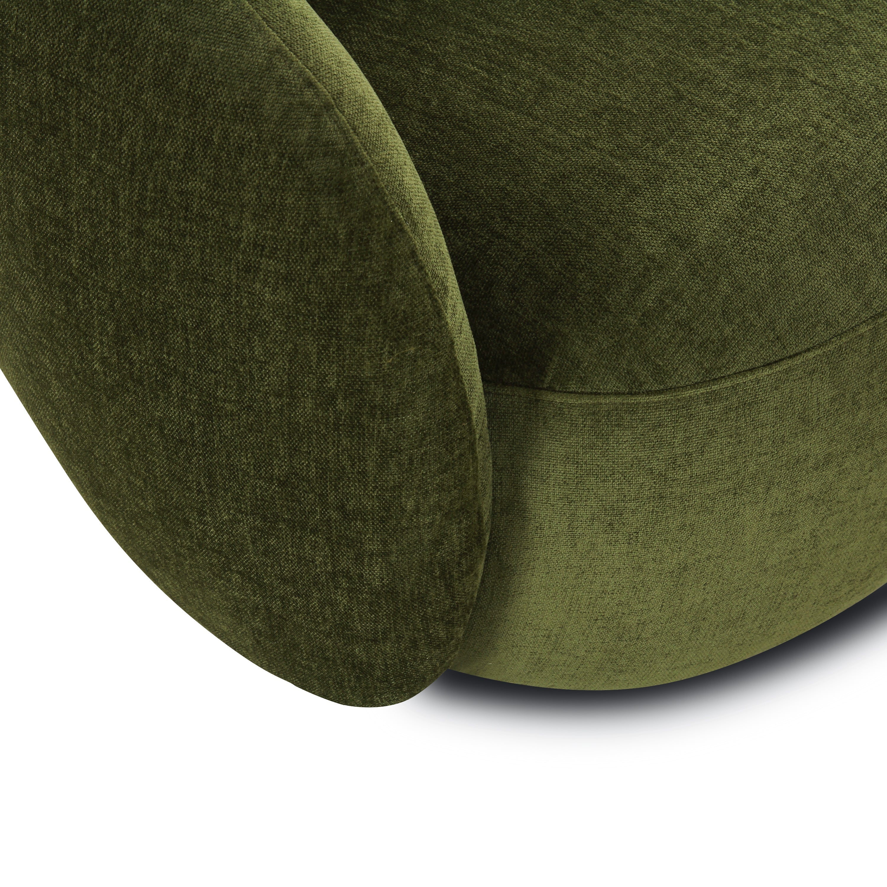 Modern Distressed Green Swivel Lounge Chair with Swivel Base