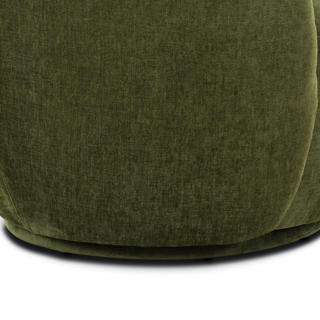 Modern Distressed Green Swivel Lounge Chair with Swivel Base