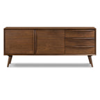 Buffet en Noyer Mid-Century Moderne avec Noyer Massif