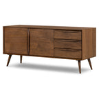 Buffet en Noyer Mid-Century Moderne avec Noyer Massif
