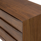 Buffet en Noyer Mid-Century Moderne avec Noyer Massif