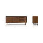 Buffet en Noyer Mid-Century Moderne avec Noyer Massif