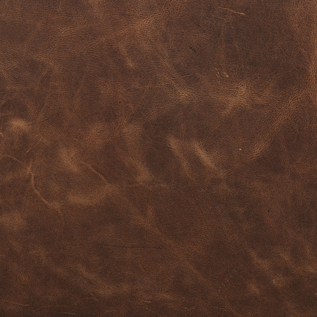 Traditional Chocolate Brown Leather Lounge Chair with Kiln-Dried Wood