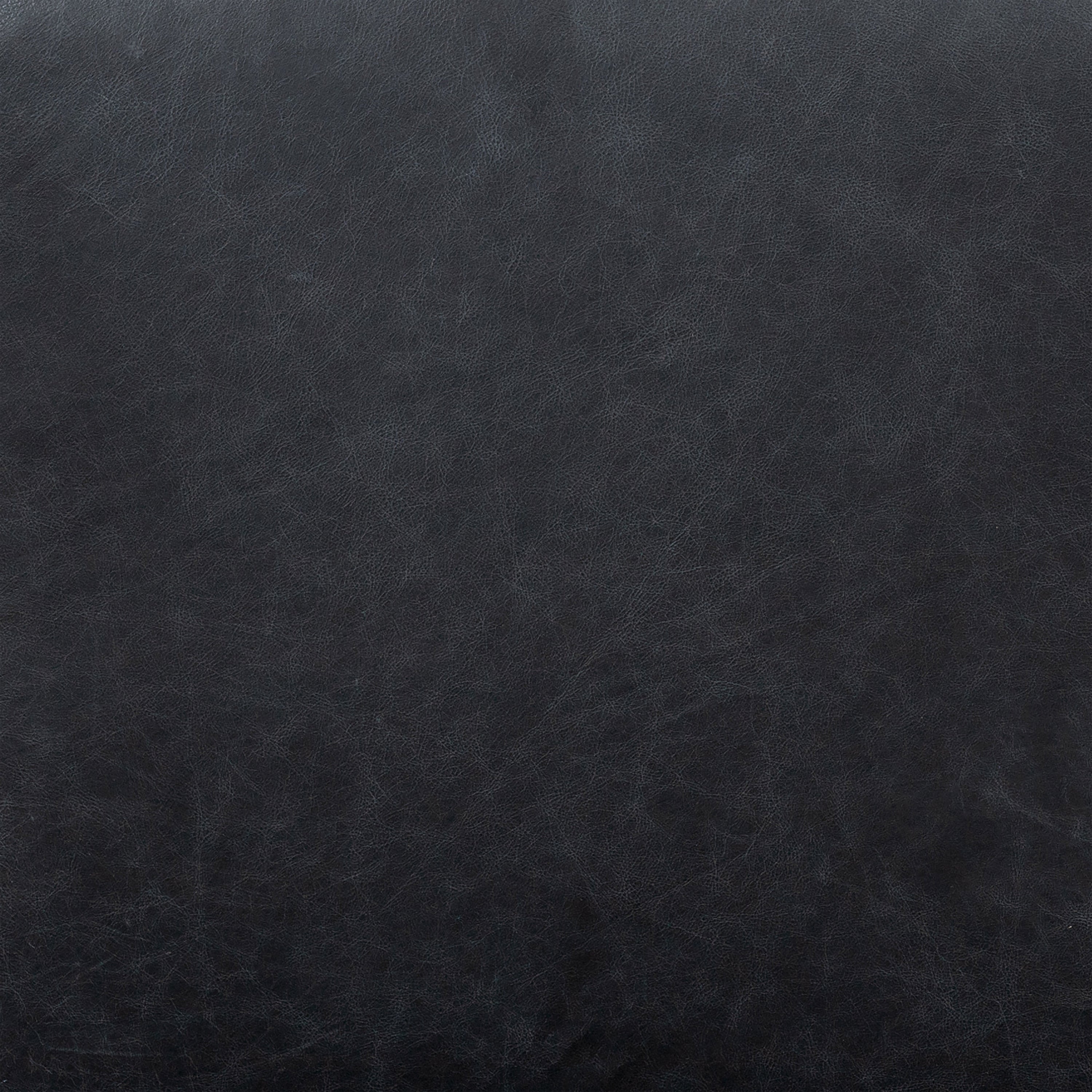 Modern Onyx Black Leather Lounge Chair with Tufted Back