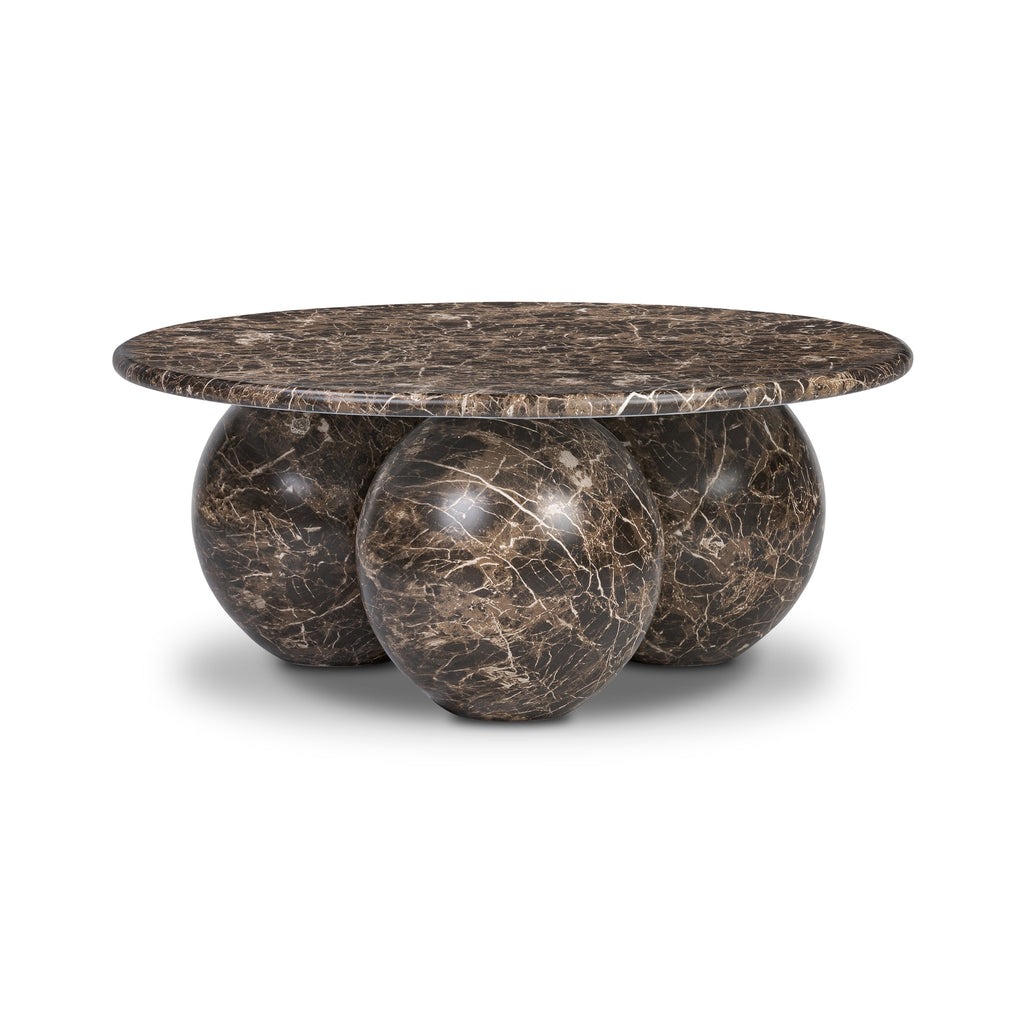 Modern Empero Brown Coffee Table with Weather-Resistant Build