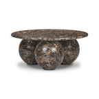 Table basse moderne Empero marron avec conception résistante aux intempéries