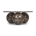 Table basse moderne Empero marron avec conception résistante aux intempéries