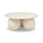 Table basse moderne en grès blanc avec fabrication résistante aux intempéries
