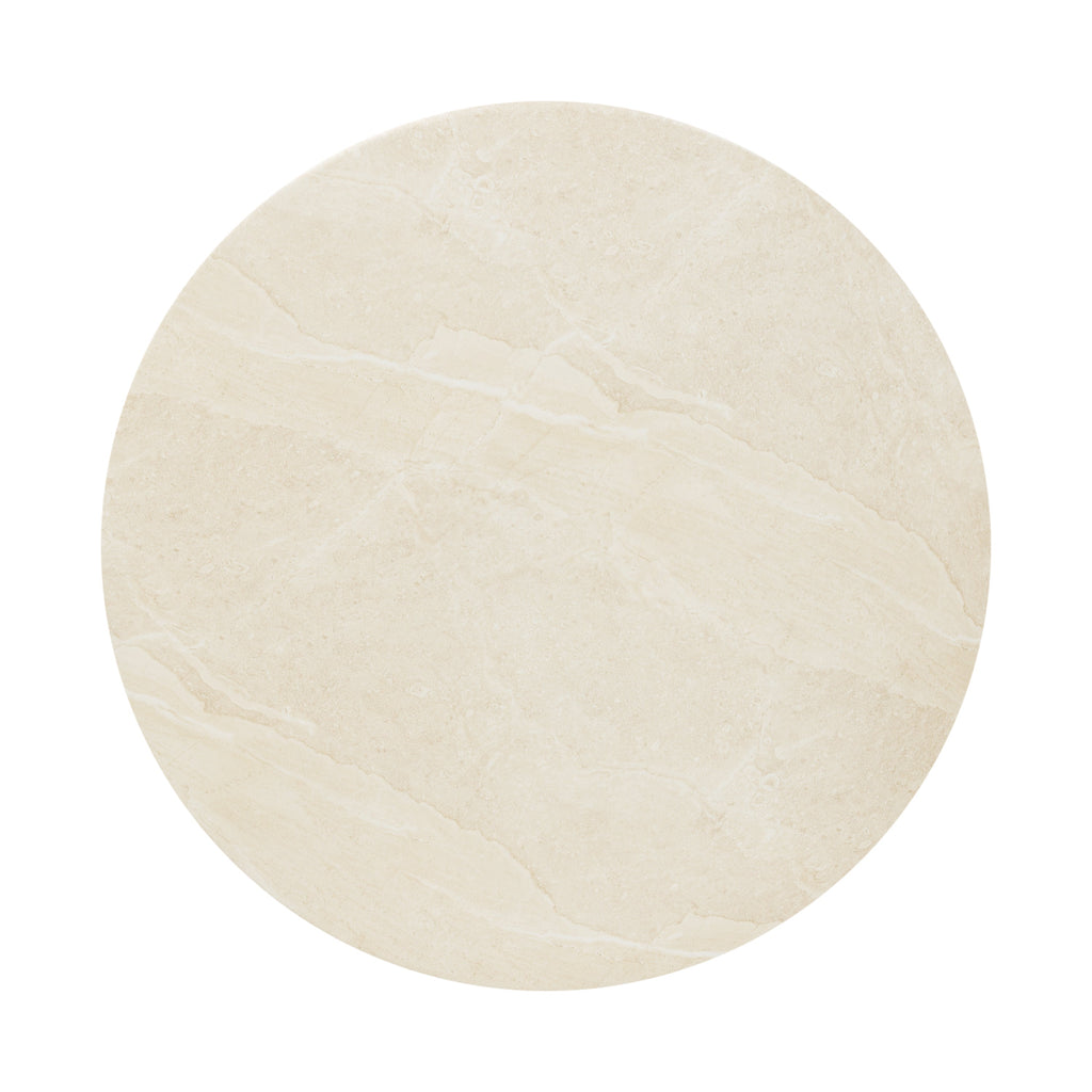 Modern Sandstone White Coffee Table with Weather-Resistant Build
