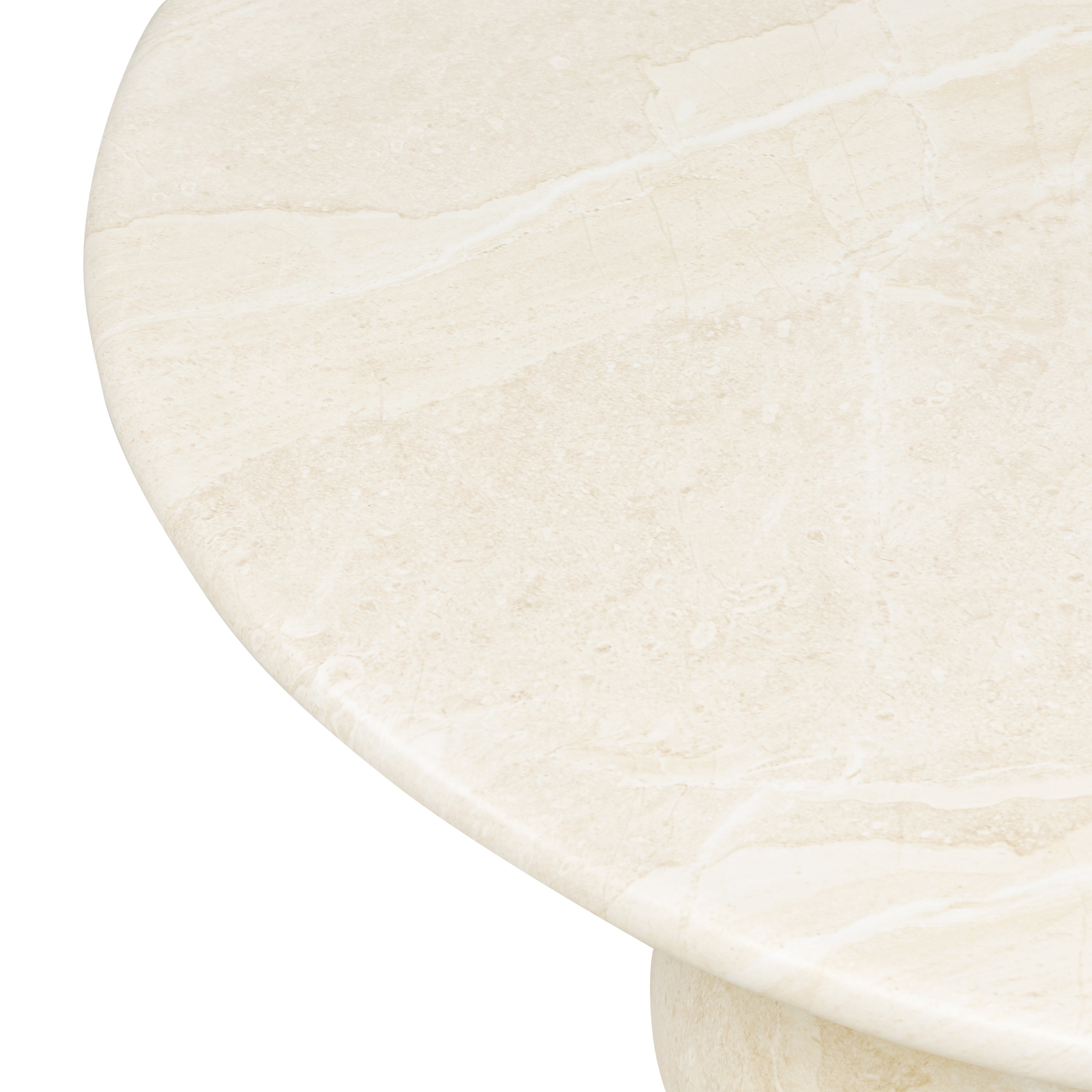 Modern Sandstone White Coffee Table with Weather-Resistant Build