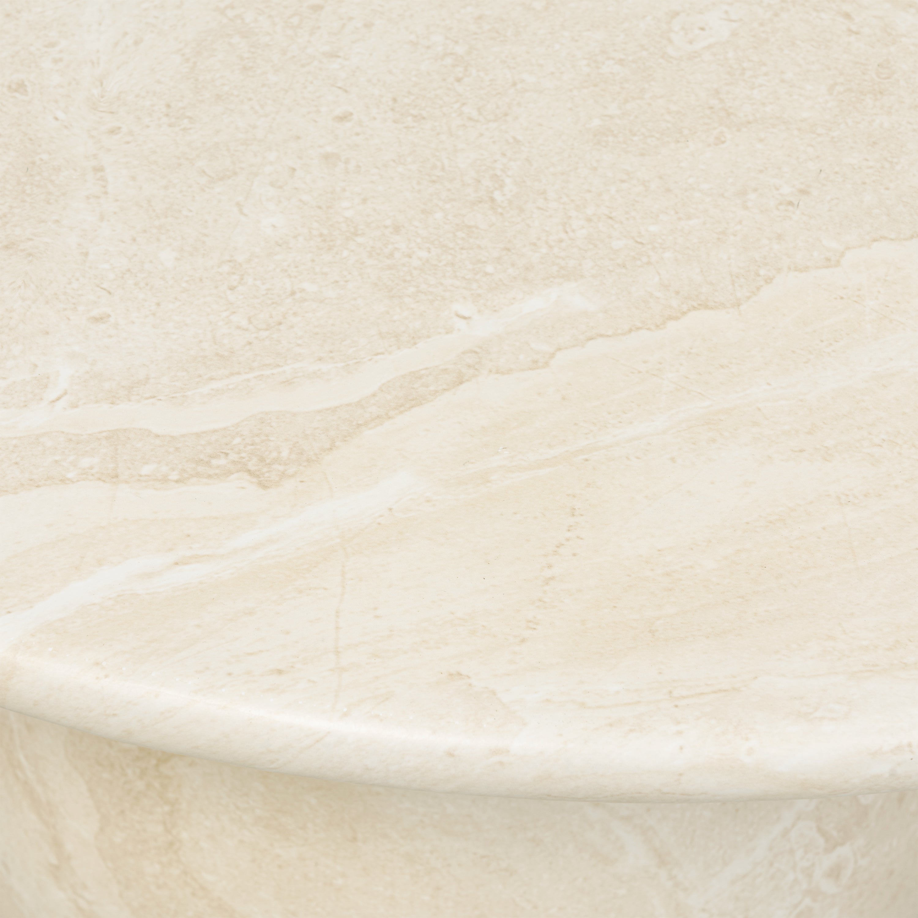 Modern Sandstone White Coffee Table with Weather-Resistant Build