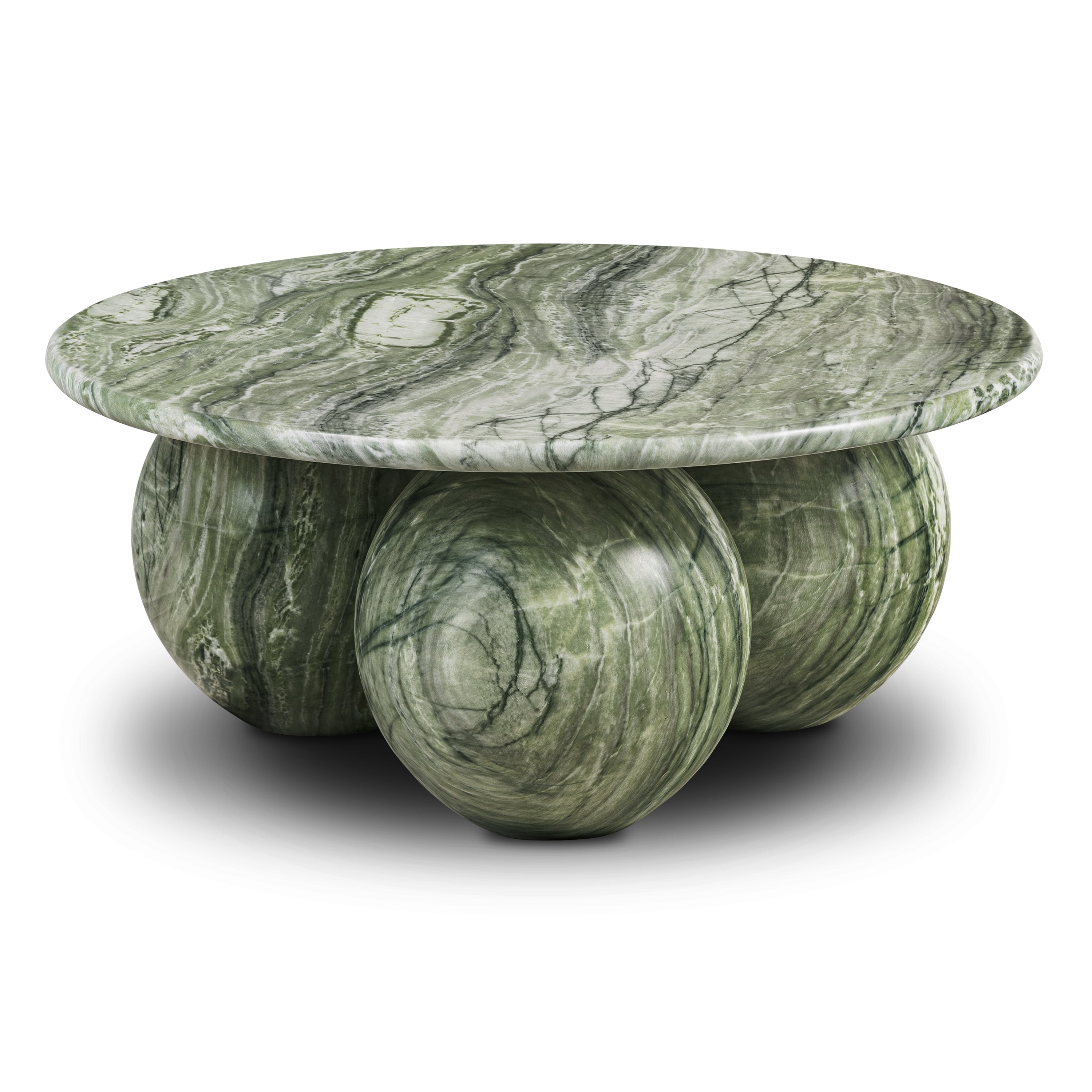Modern Seaweed Green Coffee Table with Weather-Resistant Build