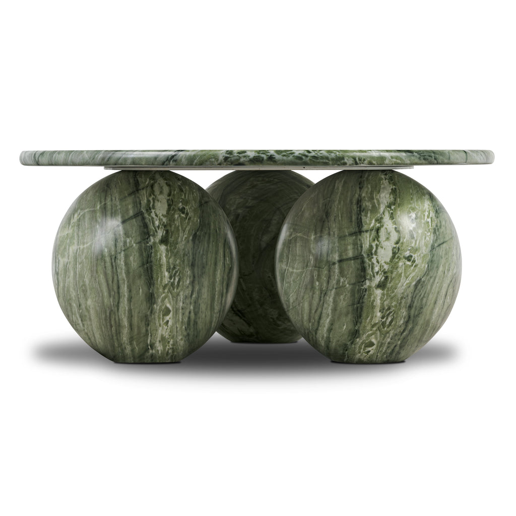 Modern Seaweed Green Coffee Table with Weather-Resistant Build