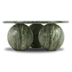 Table basse moderne vert algue avec fabrication résistante aux intempéries
