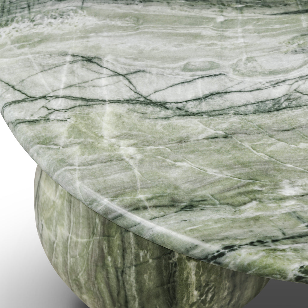 Modern Seaweed Green Coffee Table with Weather-Resistant Build