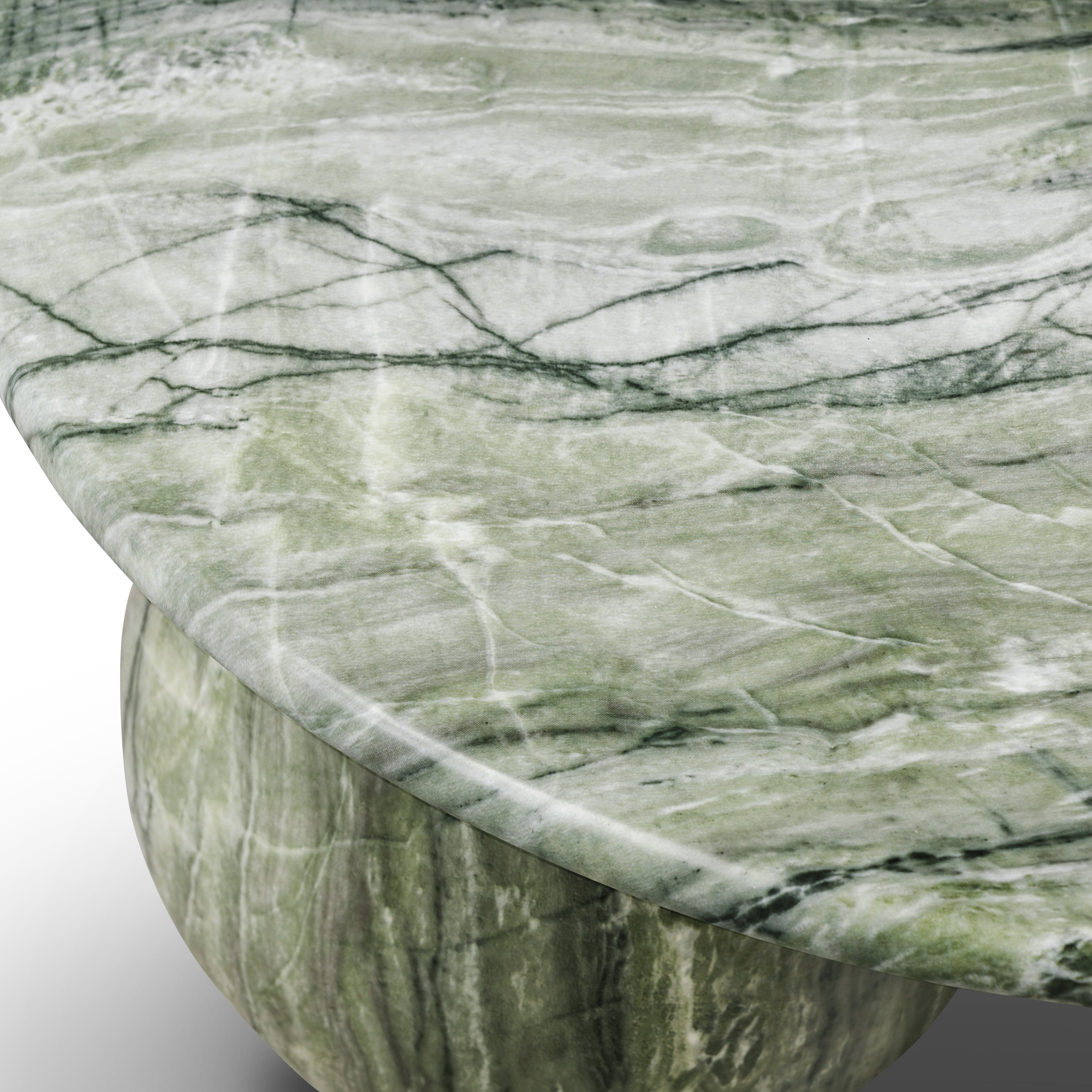 Modern Seaweed Green Coffee Table with Weather-Resistant Build