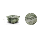 Table basse moderne vert algue avec fabrication résistante aux intempéries