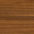 Table basse brun clair de style Mid-Century Modern avec rangement escamotable