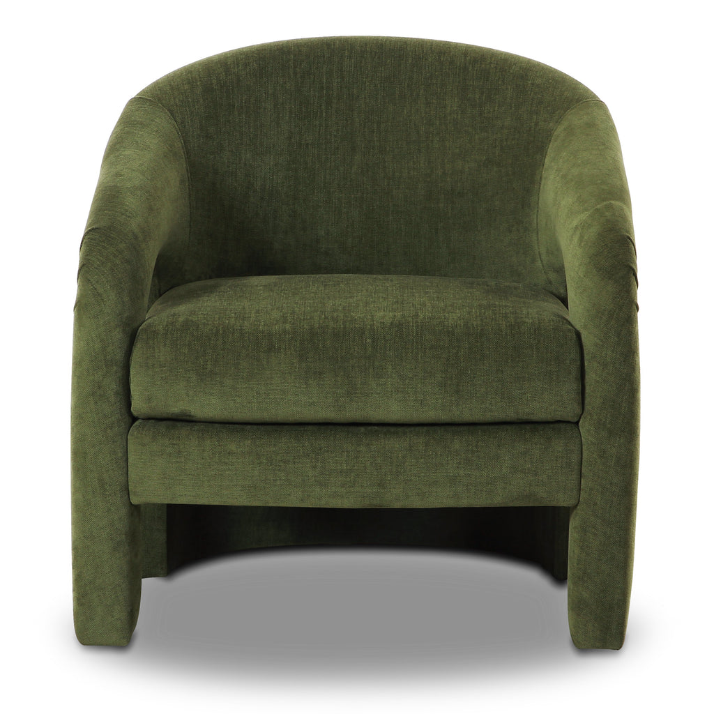 Modern Distressed Green Lounge Chair for Living Room