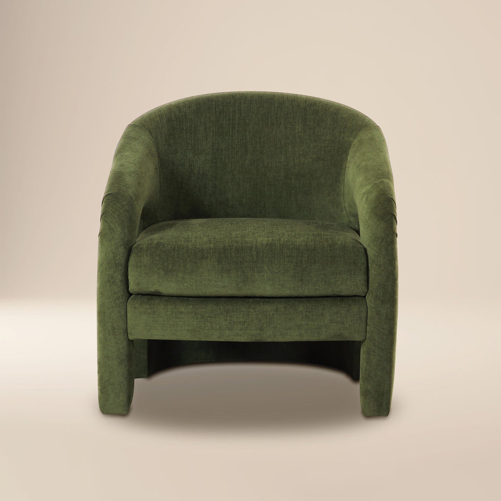 Modern Distressed Green Lounge Chair for Living Room