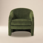 Chaise longue moderne verte vieillie pour salon