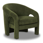 Chaise longue moderne verte vieillie pour salon