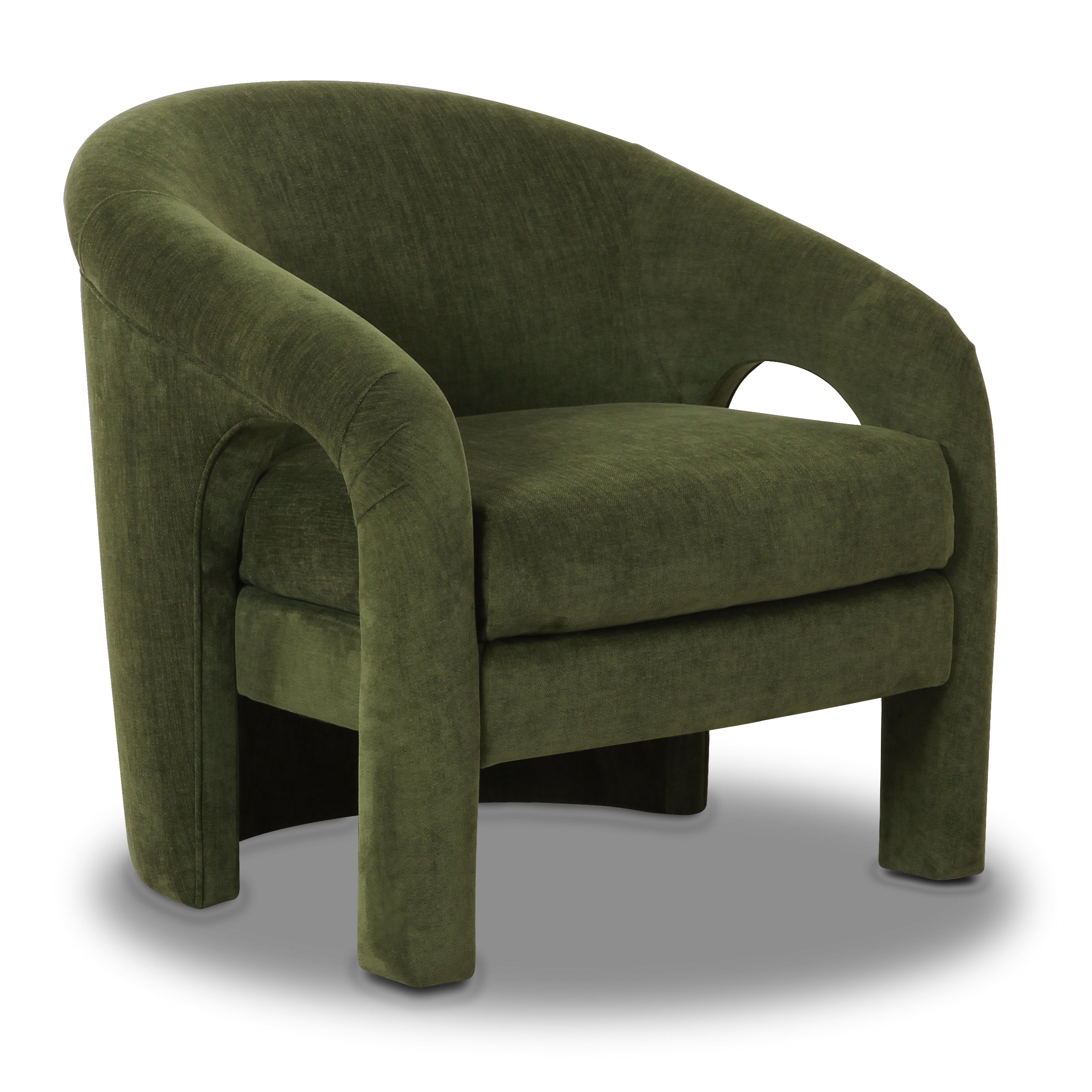 Modern Distressed Green Lounge Chair for Living Room