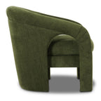 Chaise longue moderne verte vieillie pour salon