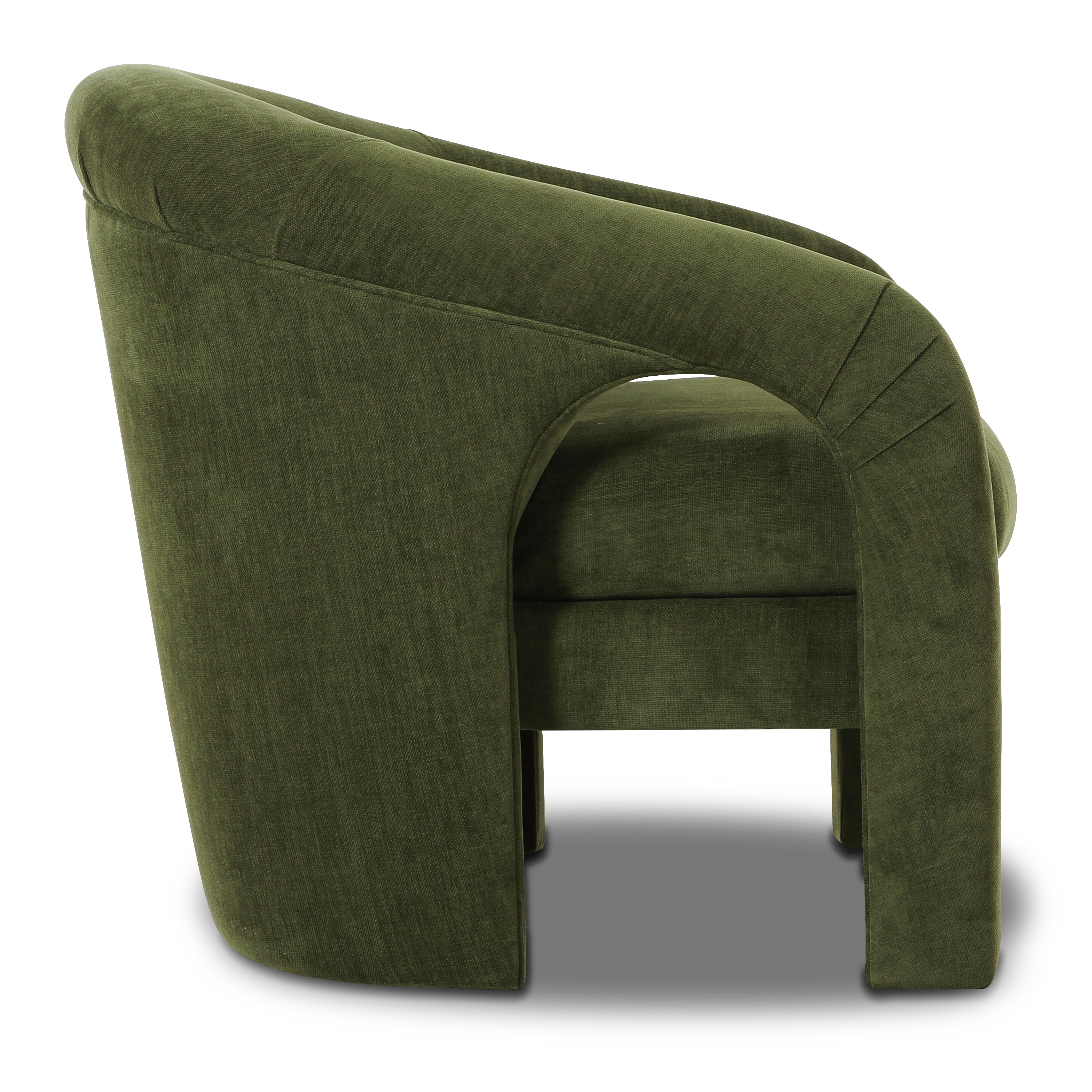 Modern Distressed Green Lounge Chair for Living Room