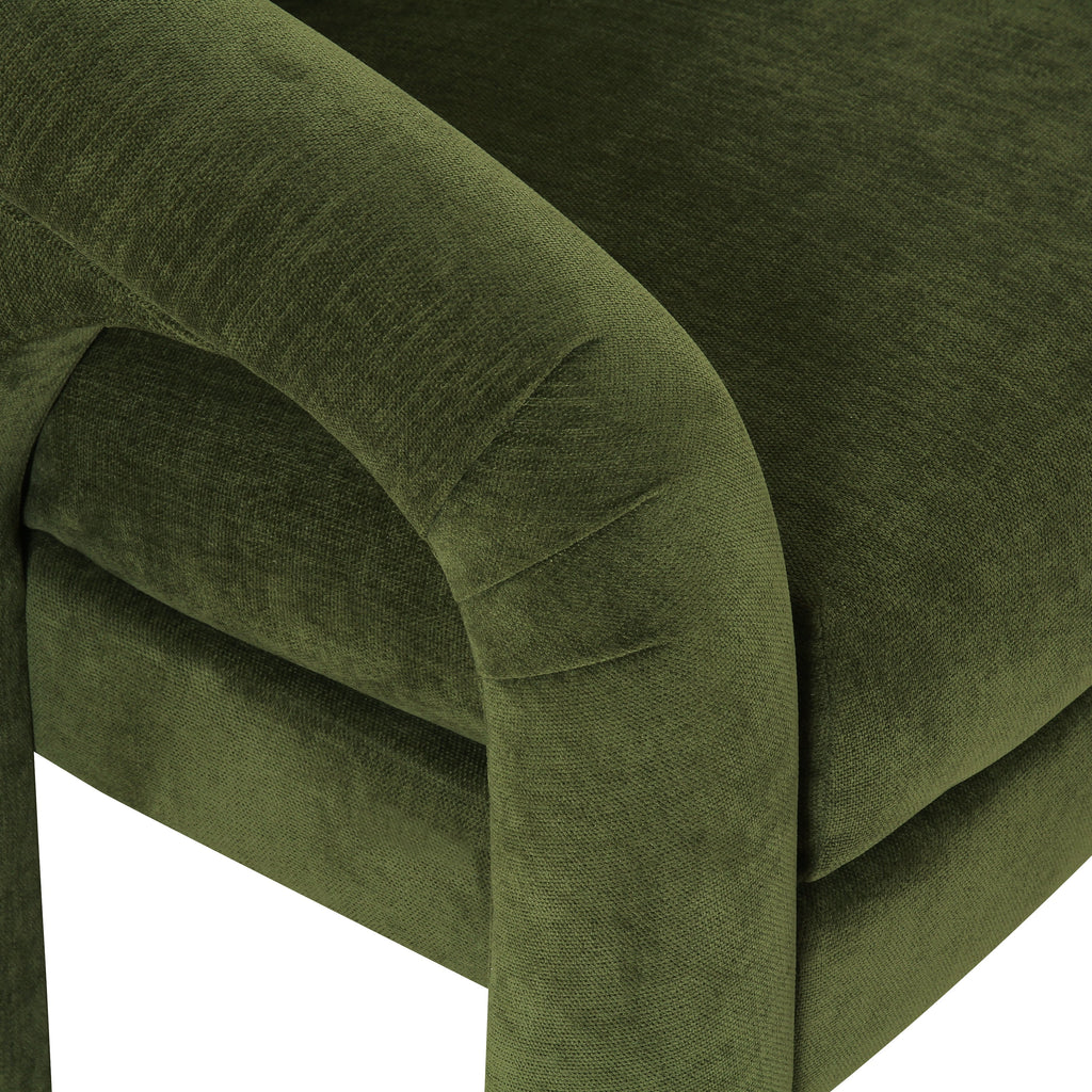 Modern Distressed Green Lounge Chair for Living Room