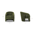 Chaise longue moderne verte vieillie pour salon