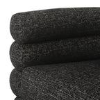 Fauteuil pivotant moderne en ébène noir avec dossier capitonné